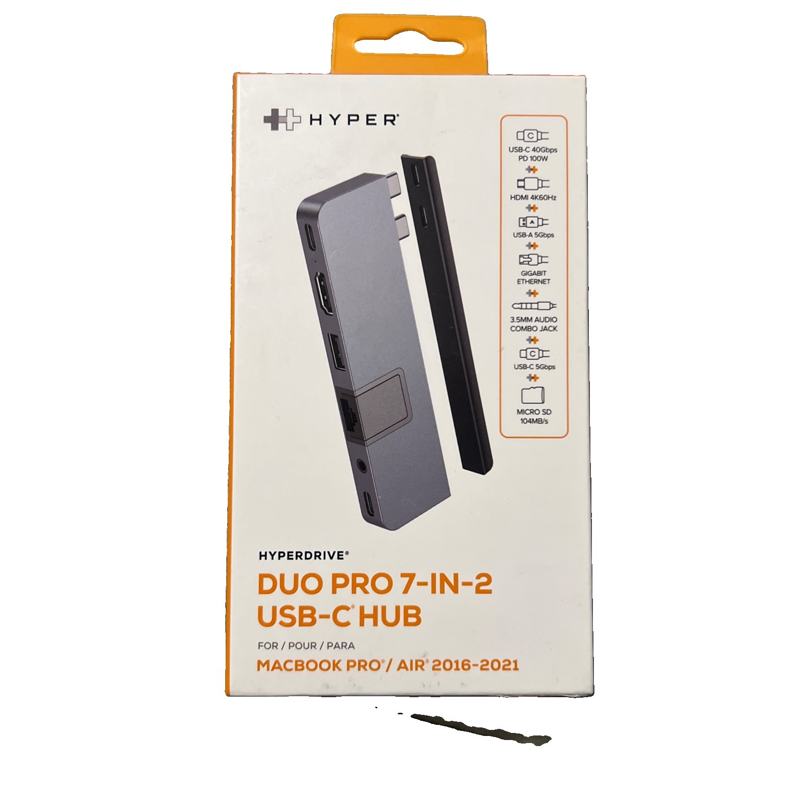 HyperDrive Duo Pro  7-in-2 USB-C Hub for MacBook Pro/Air 2016-2021