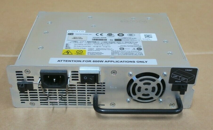 Brocade FastIron RPS-FGS 600W Switch Power Supply PSU 32058-000B PS2460-YE