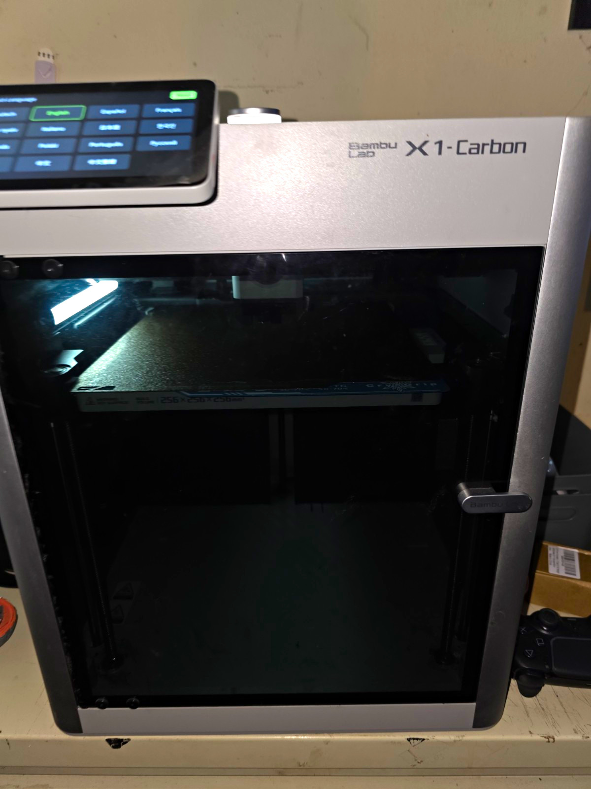 Bambu Lab X1-Carbon FDM 3D Printer, Touchscreen, Enclosed, 256x256x256mm