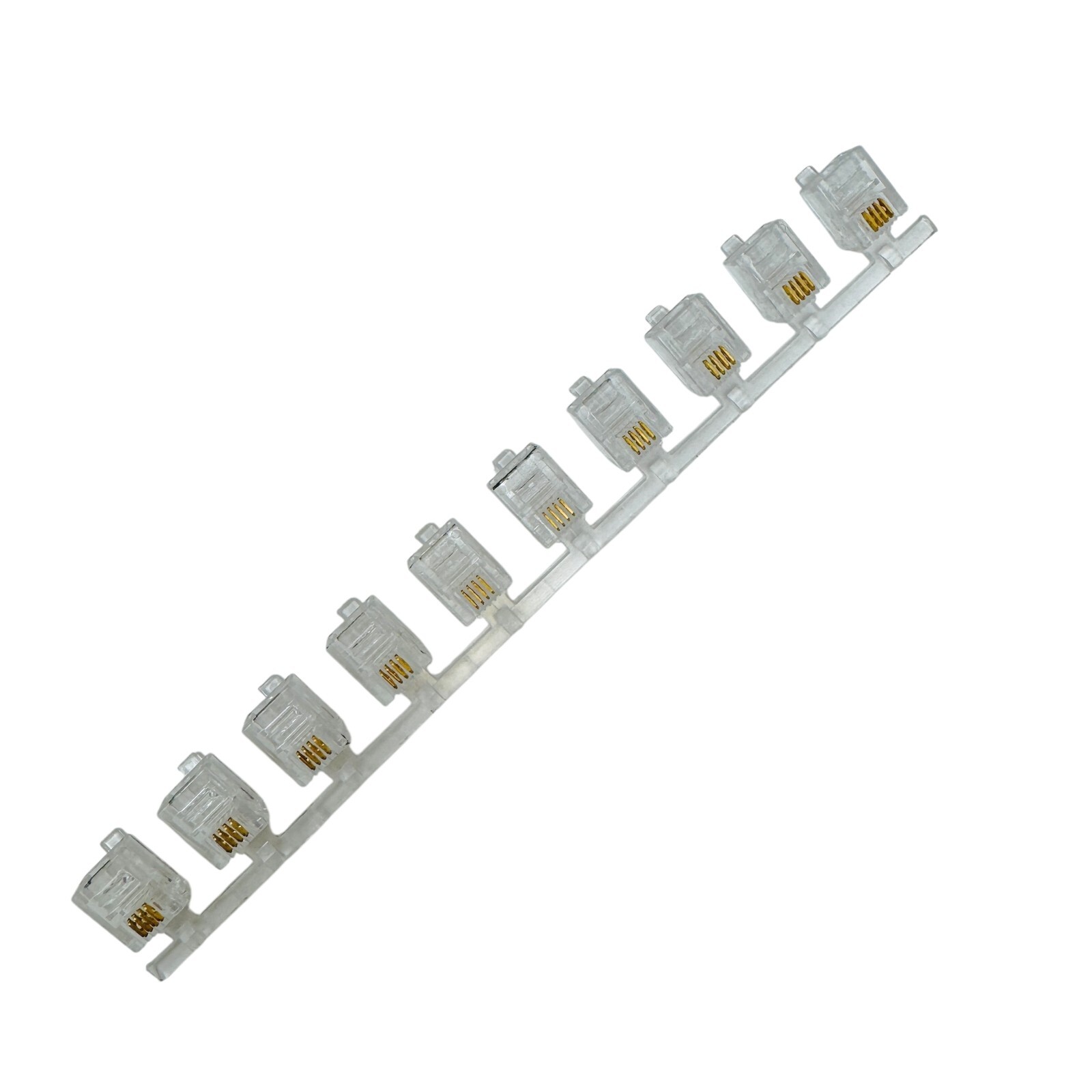 RJ11 Modular Connectors for Telephone and Networking Applications, 10 Strip
