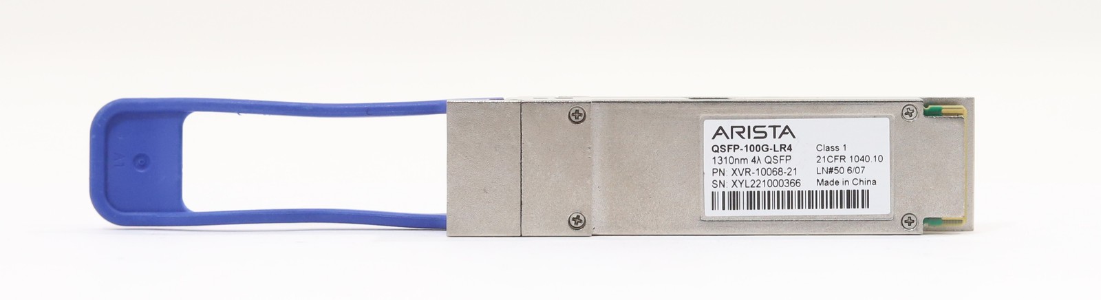 Arista QSFP-100G-LR4 100GbE QSFP28 Optical Transceiver Module P/N: XVR-10068-21