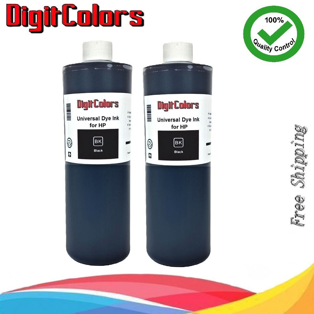 2X500ml Black Ink Cartridge Refill Kit bottle For HP 662XL 667XL 680XL 901XL