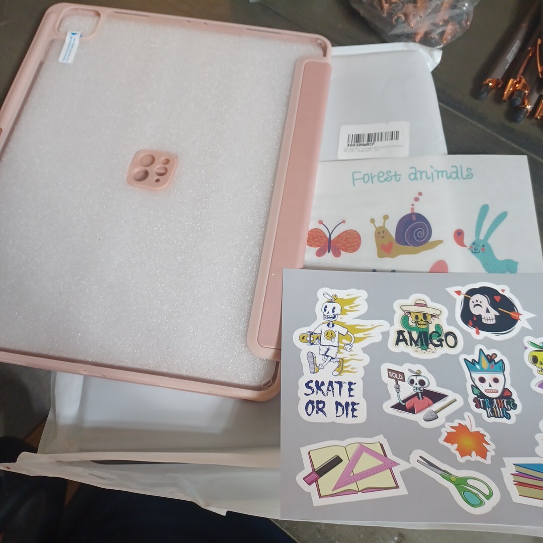 Ipad Pro 12.9 Case 5th/4th/3rd/2nd 1st Edition Pc+tpu With Stickers