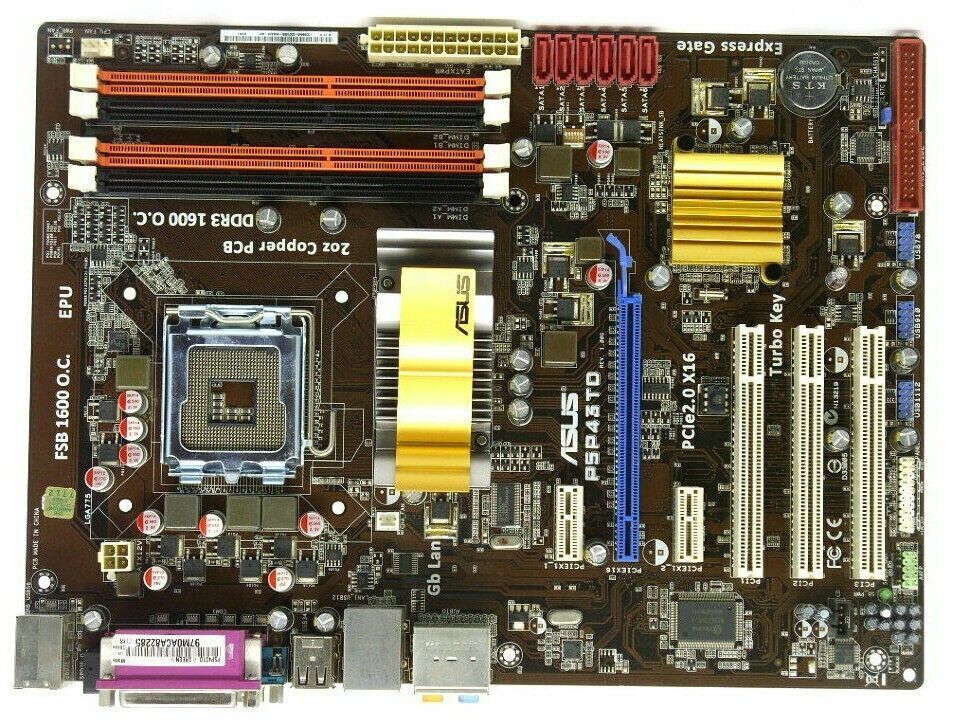 ASUS P5P43TD Motherboard Intel P43 Socket LGA775 DDR3 Desktop ATX DDR2 SDRAM
