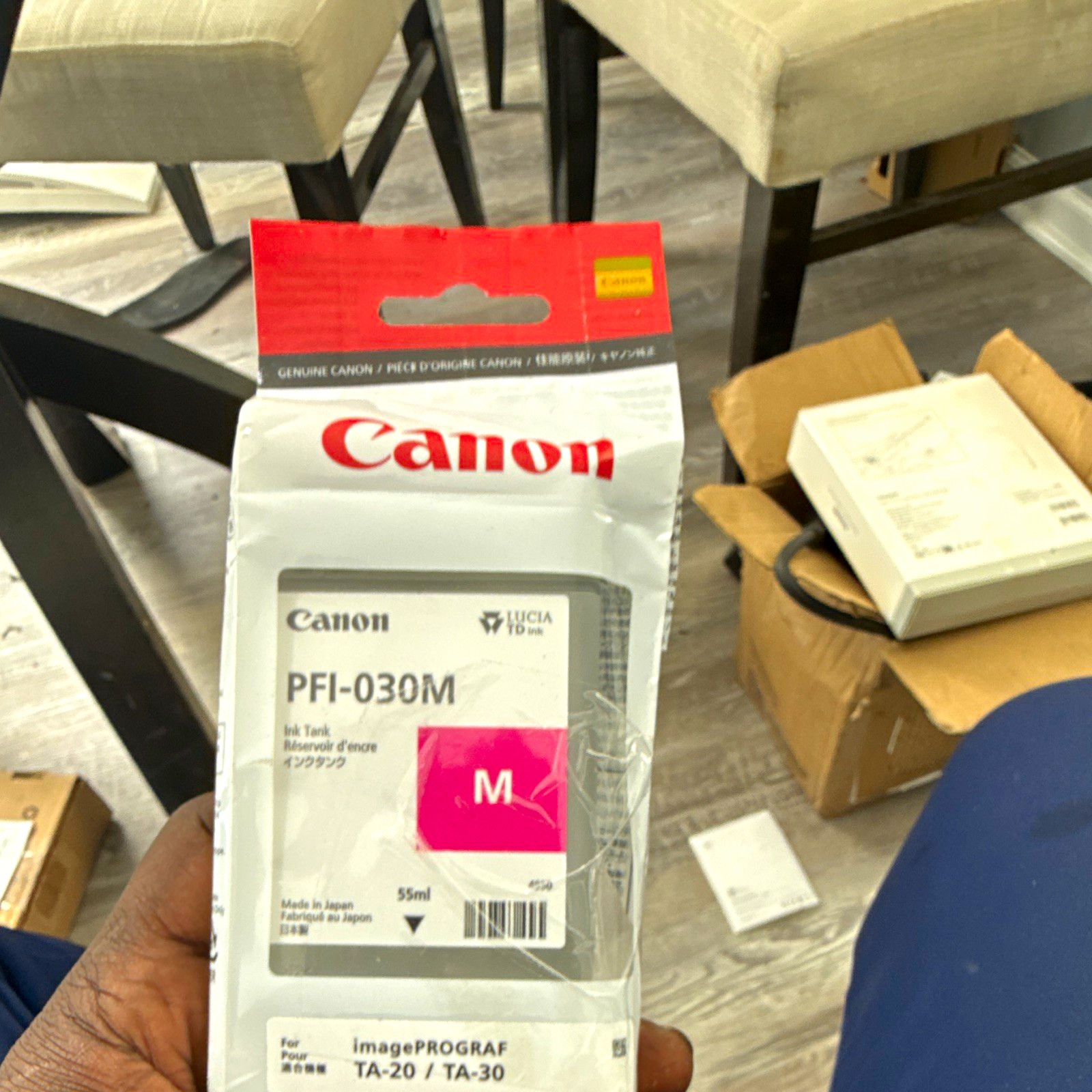 Canon Genuine Original PFI-030M Magenta Inkjet Ink Tank 55ml TA-20 TA-30