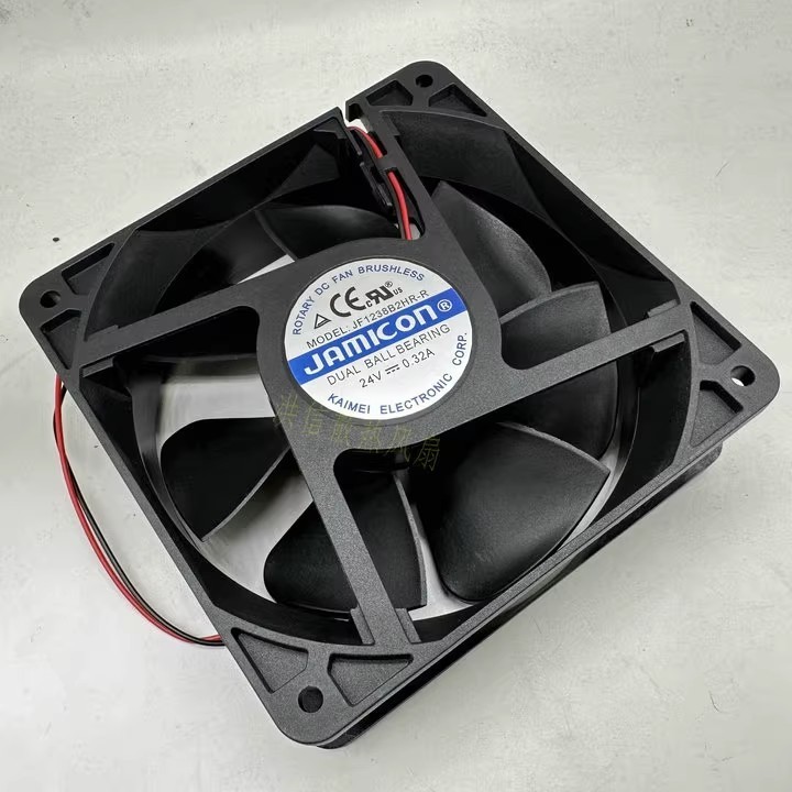 JAMICON JF1238B2HR-R 12038 DC24V 0.32A 12CM 2-Wire Cooling Fan