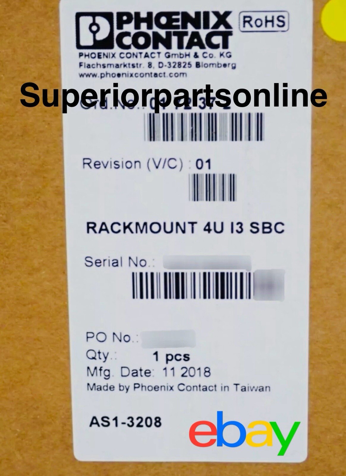 *BRAND NEW* PHOENIX CONTACT 4U~13-SBC RACKMOUNT 2400064 “13 SLOTS” PLC RACK