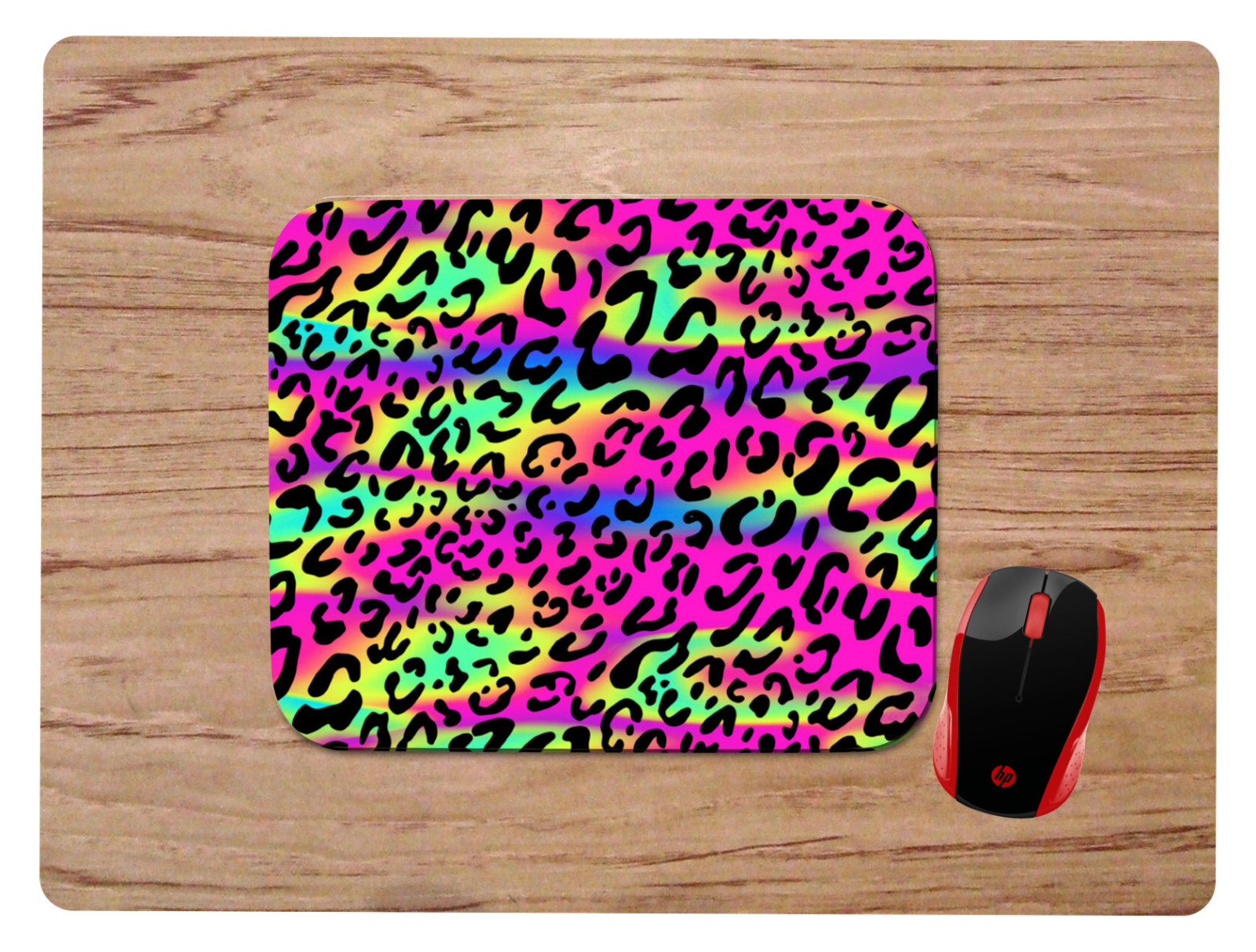 MULTI-COLOR LEOPARD PRINT PINK PURPLE BLUE  PC MOUSE PAD DESK MAT OFFICE GIFT