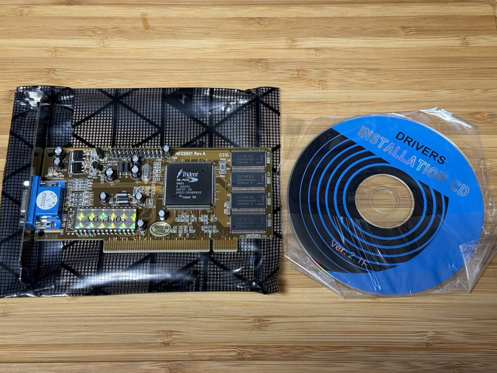 Trident Blade3D 8MB PCI Video Graphics Card HKG9901 NIB w/Driver CD Retro PC NOS
