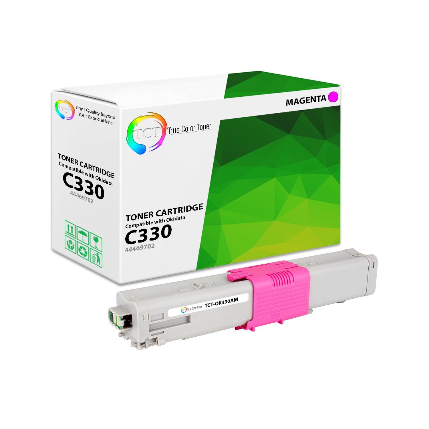TCT Magenta Oki 44469702 Toner Cartridge For Okidata C330 C310 C530 MC361 MC351