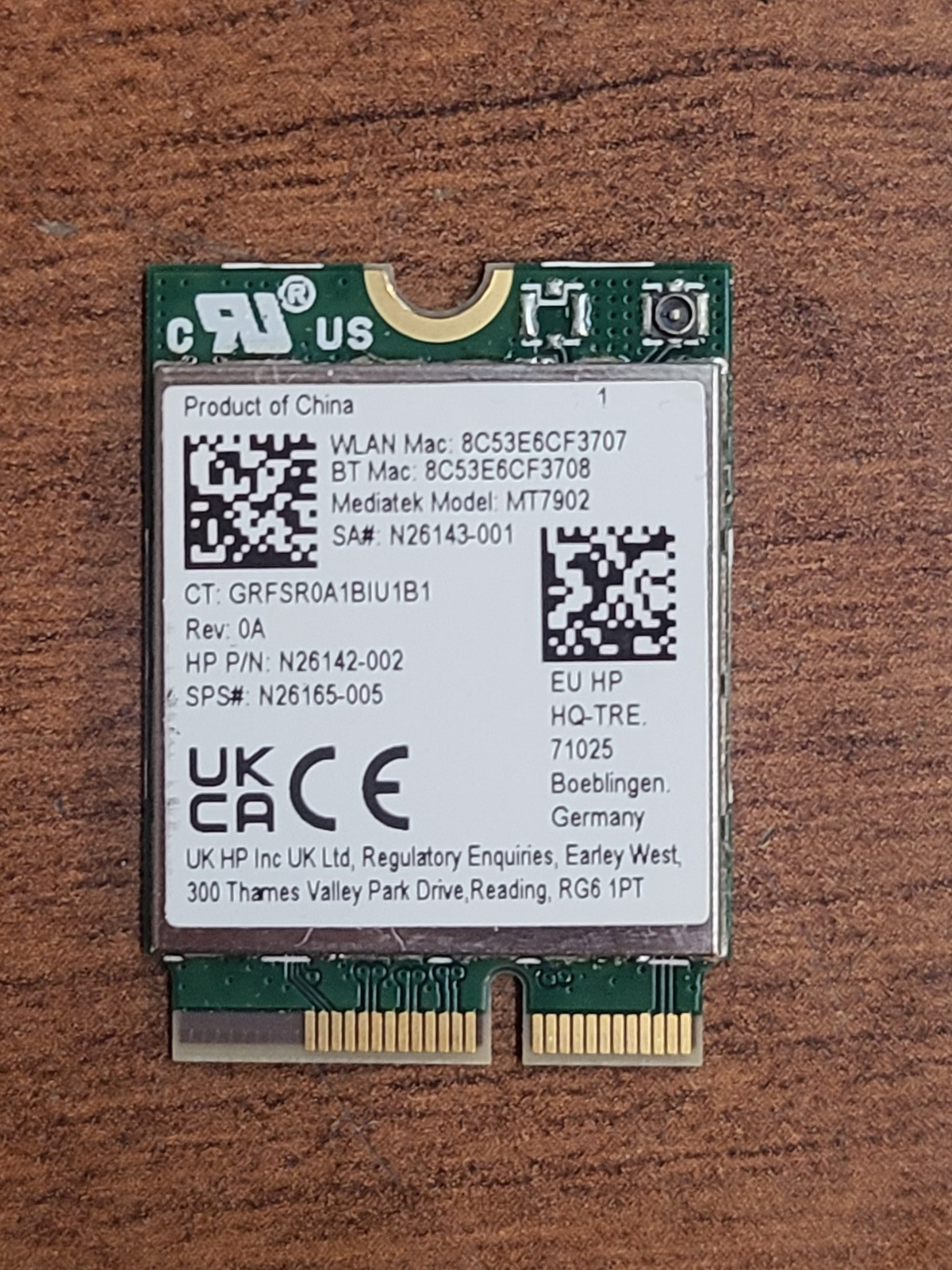 OEM HP 15-FD0005DX 15-FD 15-FD0099N WI-FI WIRELSESS CARD N26142-002 N26143-001