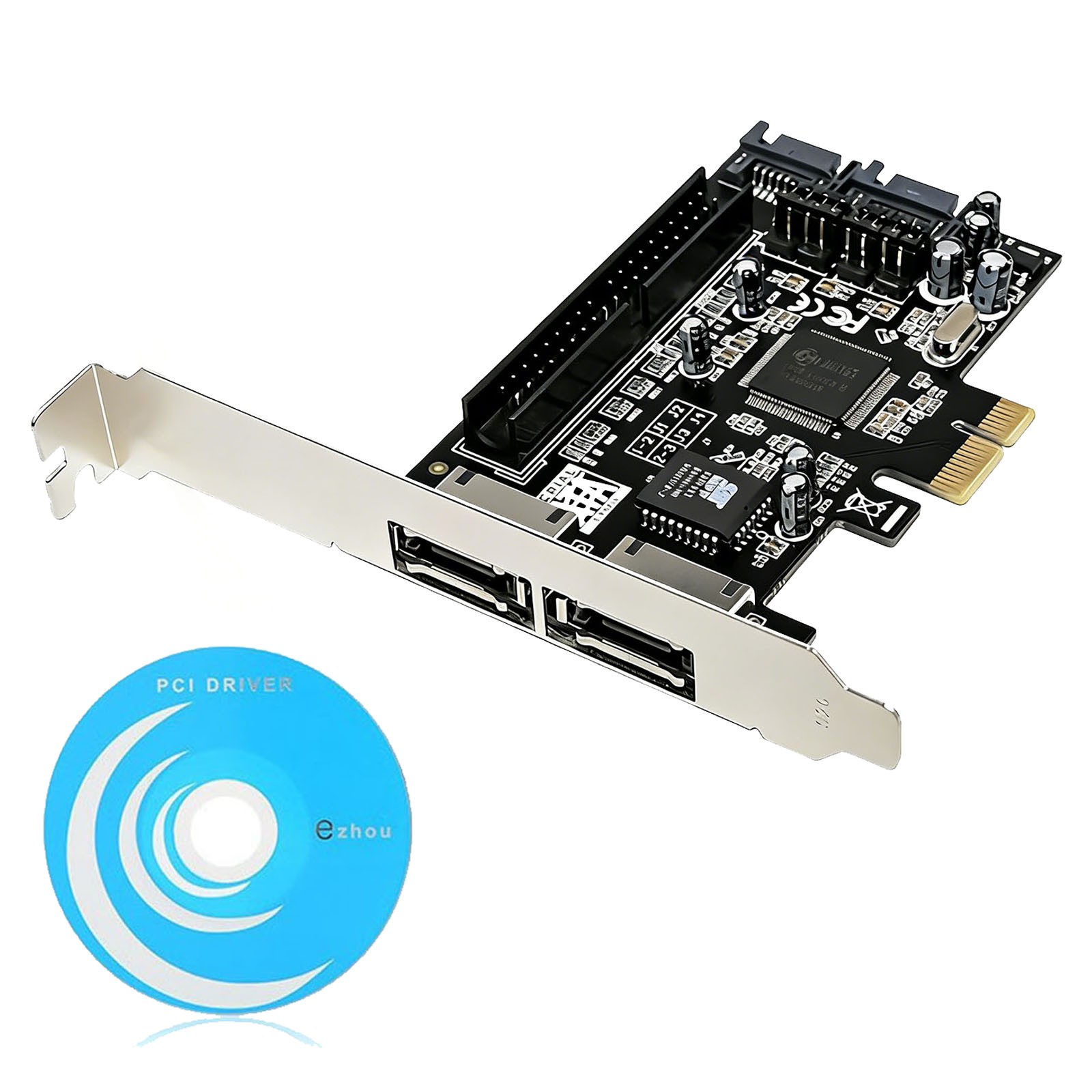 JMB363 PCIe IDE SATA eSATA Controller Card 2+2+1 Port RAID Adapter