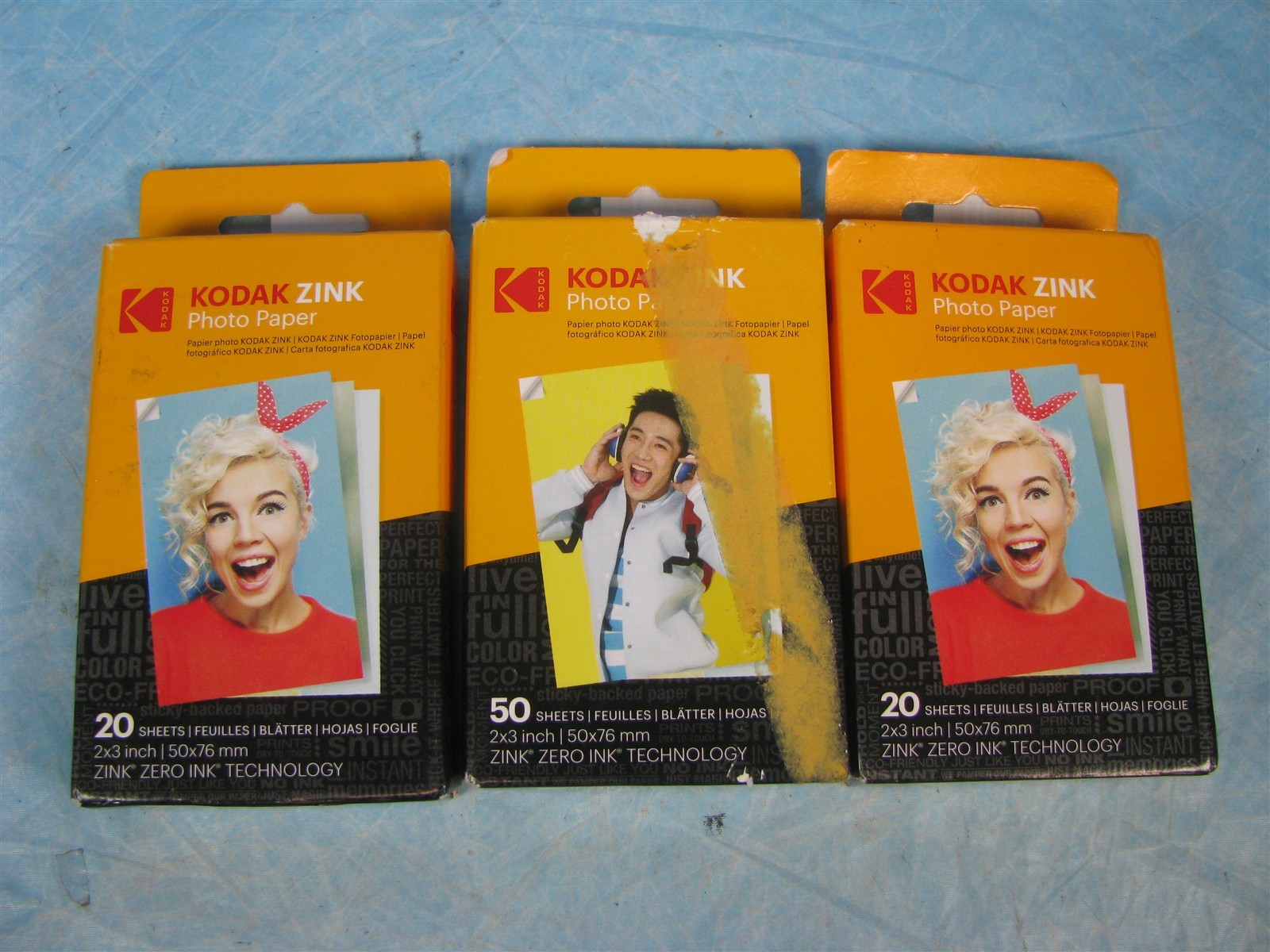 Bundle of 90 Kodak 2x3" Sticky-Backed ZINK Photo Paper Sheets - NEW - 