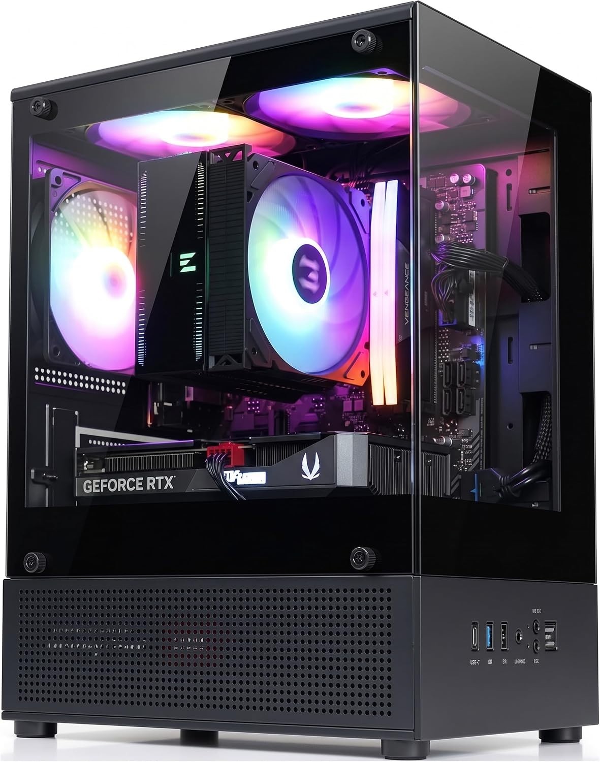 CUBIX-G Micro-ATX MATX Compact Mini Tower Gaming PC Case, Black Cubix-G Black