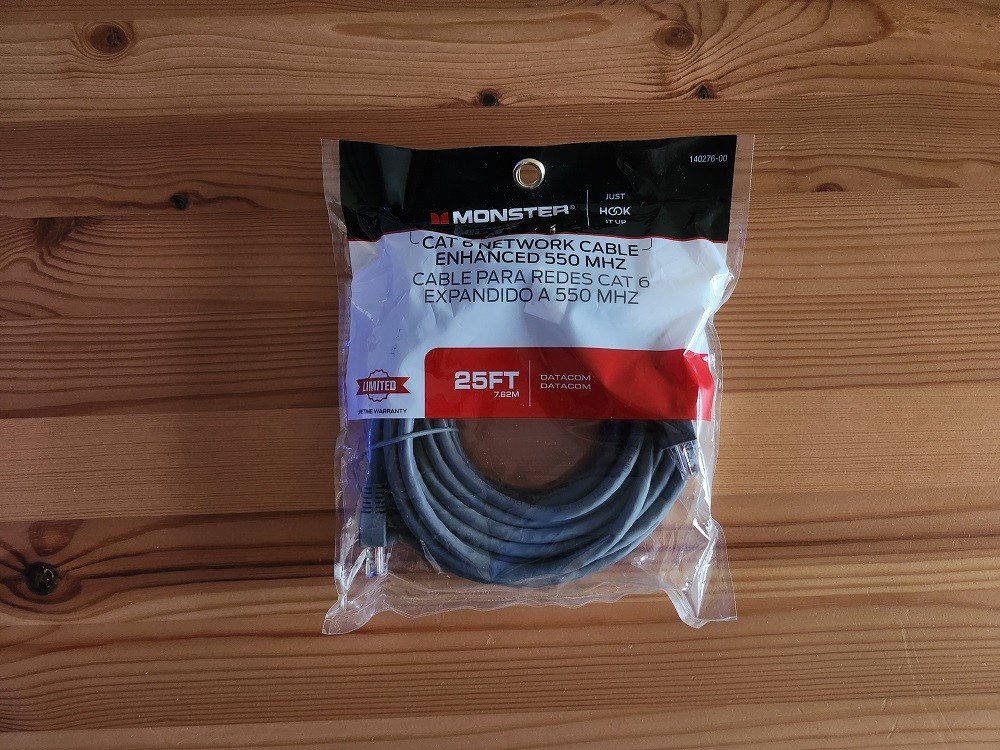 Monster Cat 6 Network Ethernet Cable 25 Ft