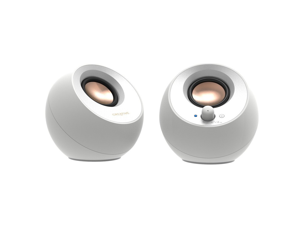 Creative Pebble V3 USB-C 2.0 Bluetooth Speaker System - 8 W RMS - White