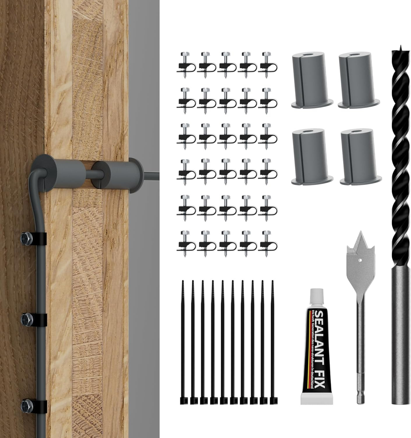 Starlink Cable Routing Kit Wall Pass through Grommet Mounting Kit 3/4"