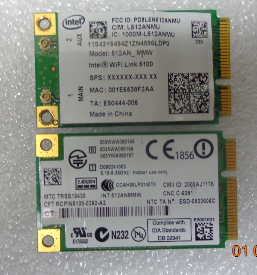 Intel WiFi Link 5100 Model 512AN_MMW