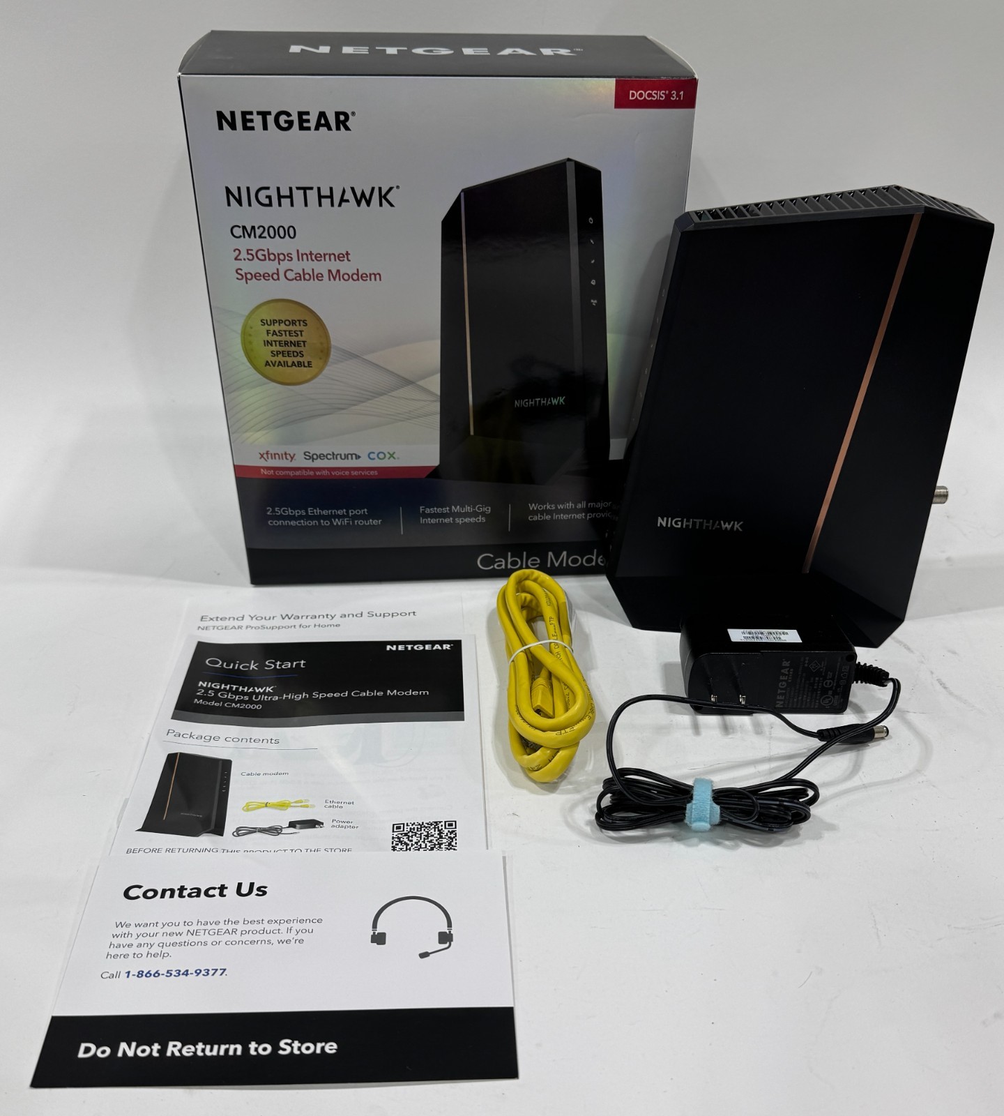NETGEAR Nighthawk CM2000 Cable Modem DOCSIS 3.1 Multi-Gig 2.5Gbps