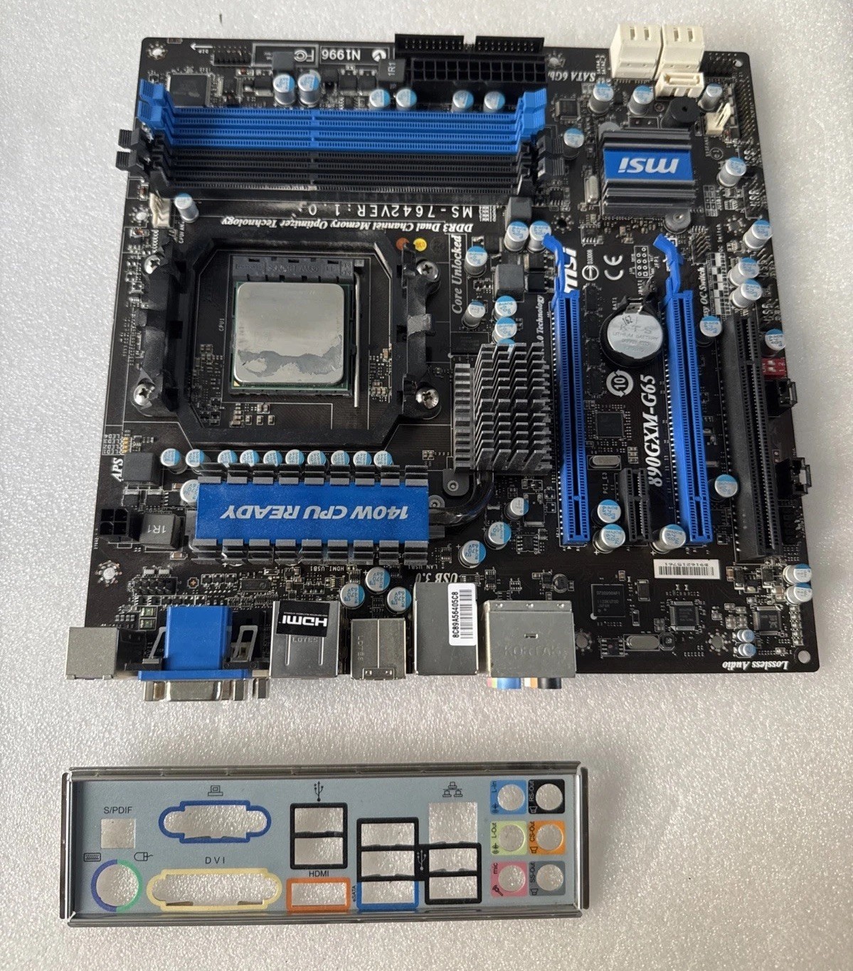 MSI 890GXM-G65 AM3+ AMD 890GX FX MicroATX Motherboard DDR3 MS-7642 w/IO Shield