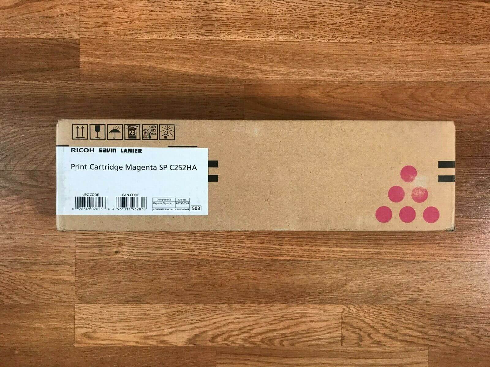Genuine Ricoh SP C252HA Magenta Print Cartridge EDP: 407655 Same Day Ship