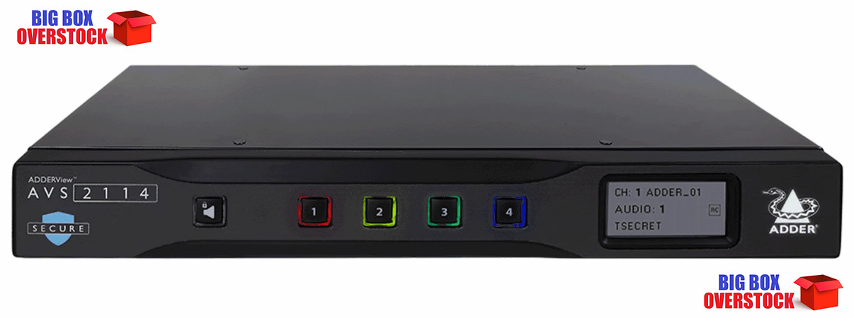 AdderView Secure AVS-2114 - KVM audio switch - 4 ports