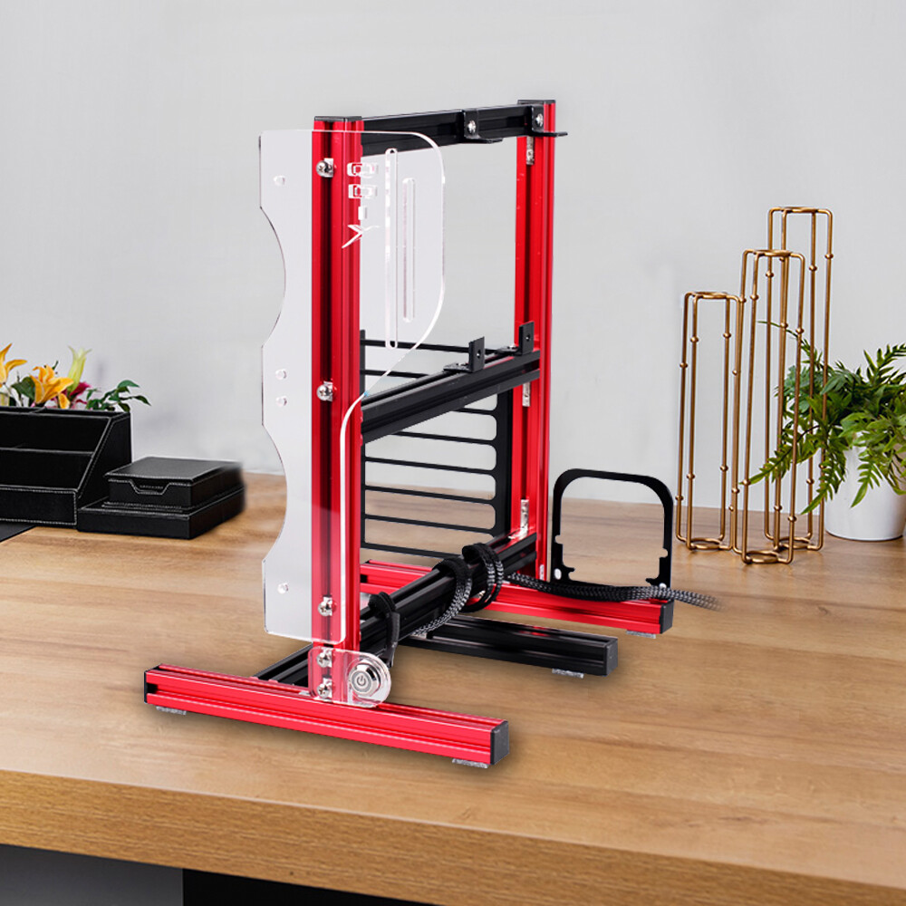 Red Open-air Pc Test Bench Frame Fit ATX M-ATX ITX, Computer Chassis Frame