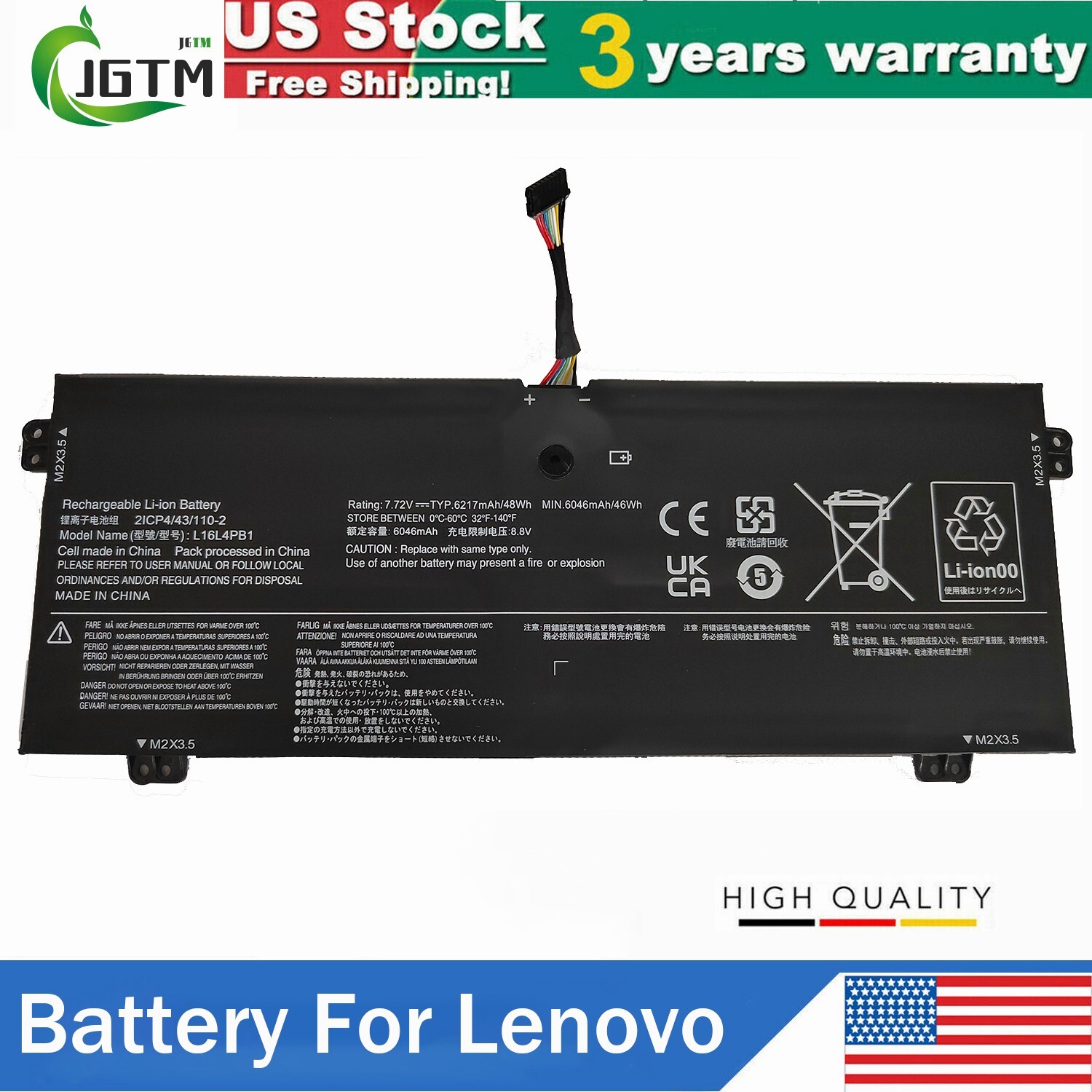 L16L4PB1 L16C4PB1 L16M4PB1 Battery For Lenovo YOGA 720-13IKB 730-13IKB 46Wh New