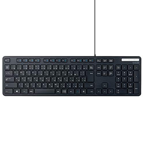 ELECOM (ELECOM) Wired keyboard TK-FCM108KBK Thin Membrane type antibacterial