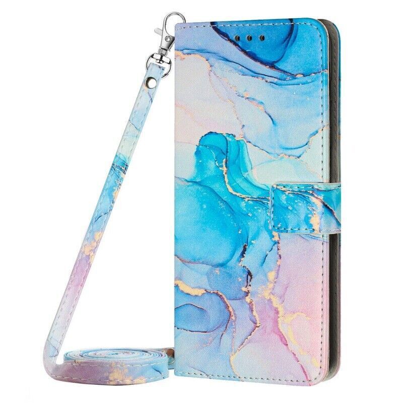 Marble Leather Wallet Cover Case For Oppo Reno 15 13 A6X A5 A80 A60 Realme 16