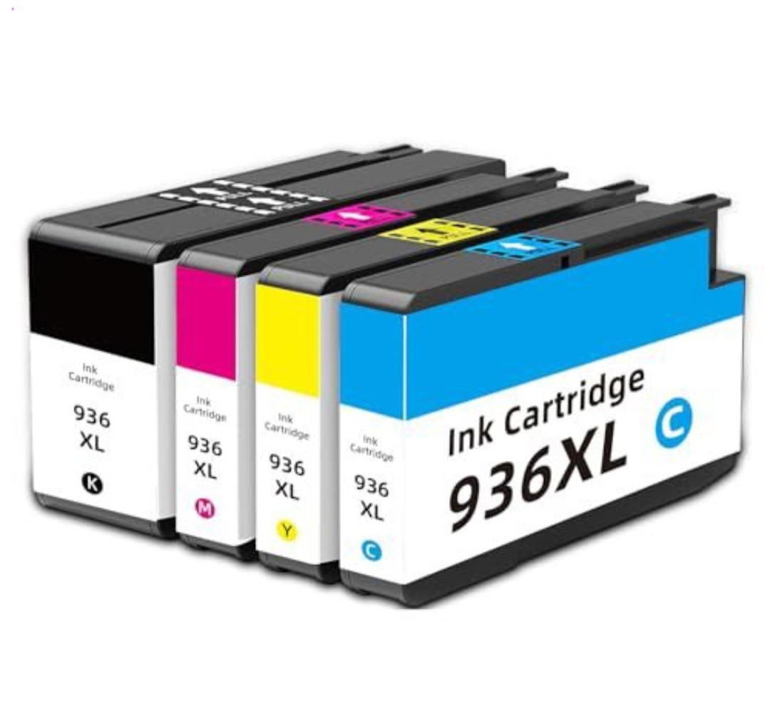 Relcolor Ink Cartridges Replacement for 936XL KCMY 4 Pack-4