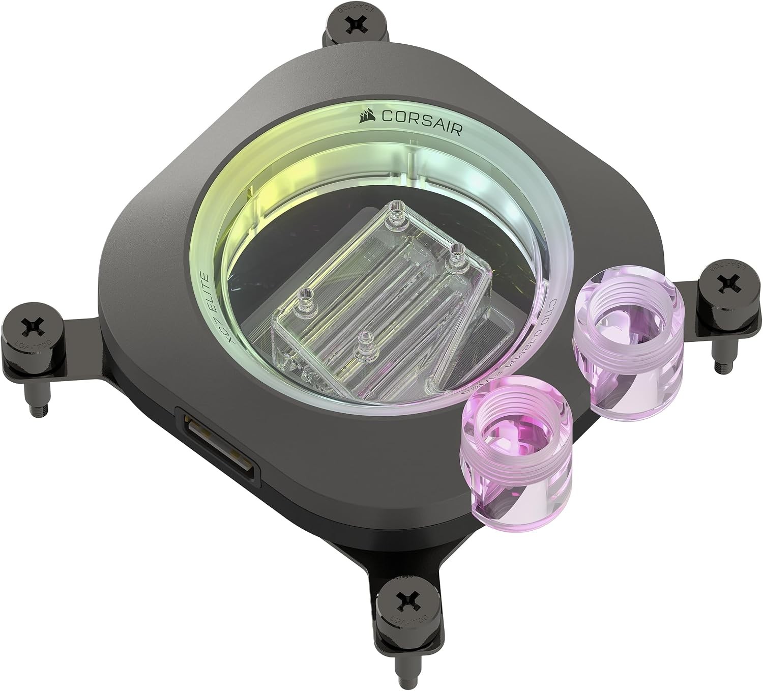 iCUE Link XC7 RGB Elite CPU Water Block - Transparent Flow Chamber - 24 RGB