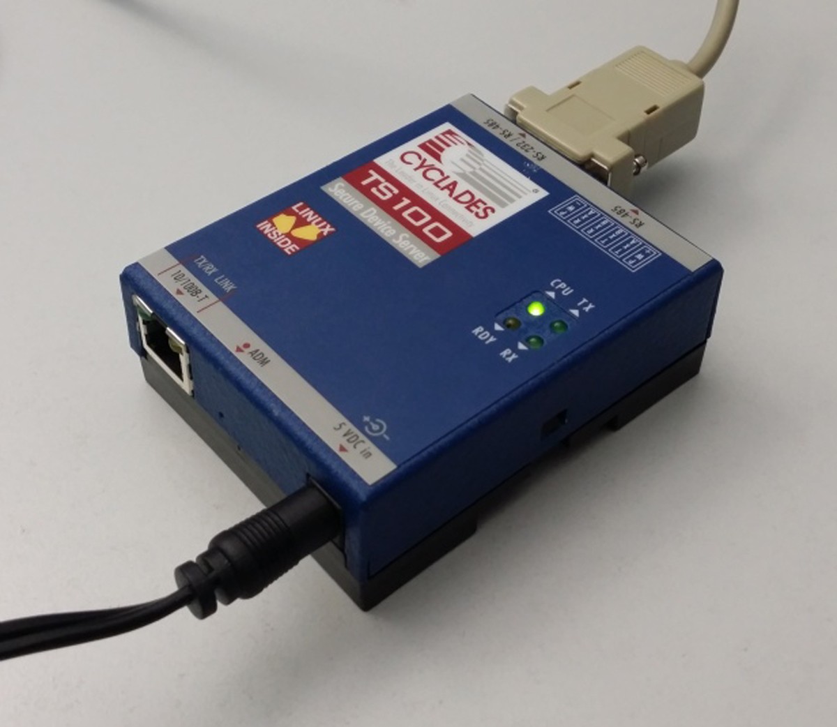 RS232 --> NETWORK SERVER Cyclades TS-100 5VDC TES4861 NEW SERIAL TO TCP/IP