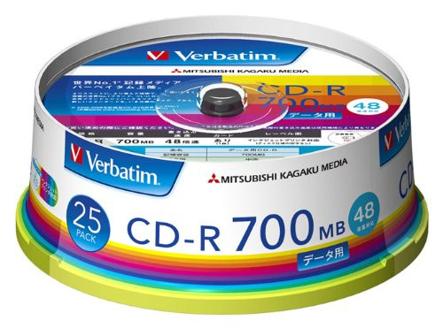 Mitsubishi Chemical Media Verbatim CD-R MB Pack of 1 Times Log 48 X Speed