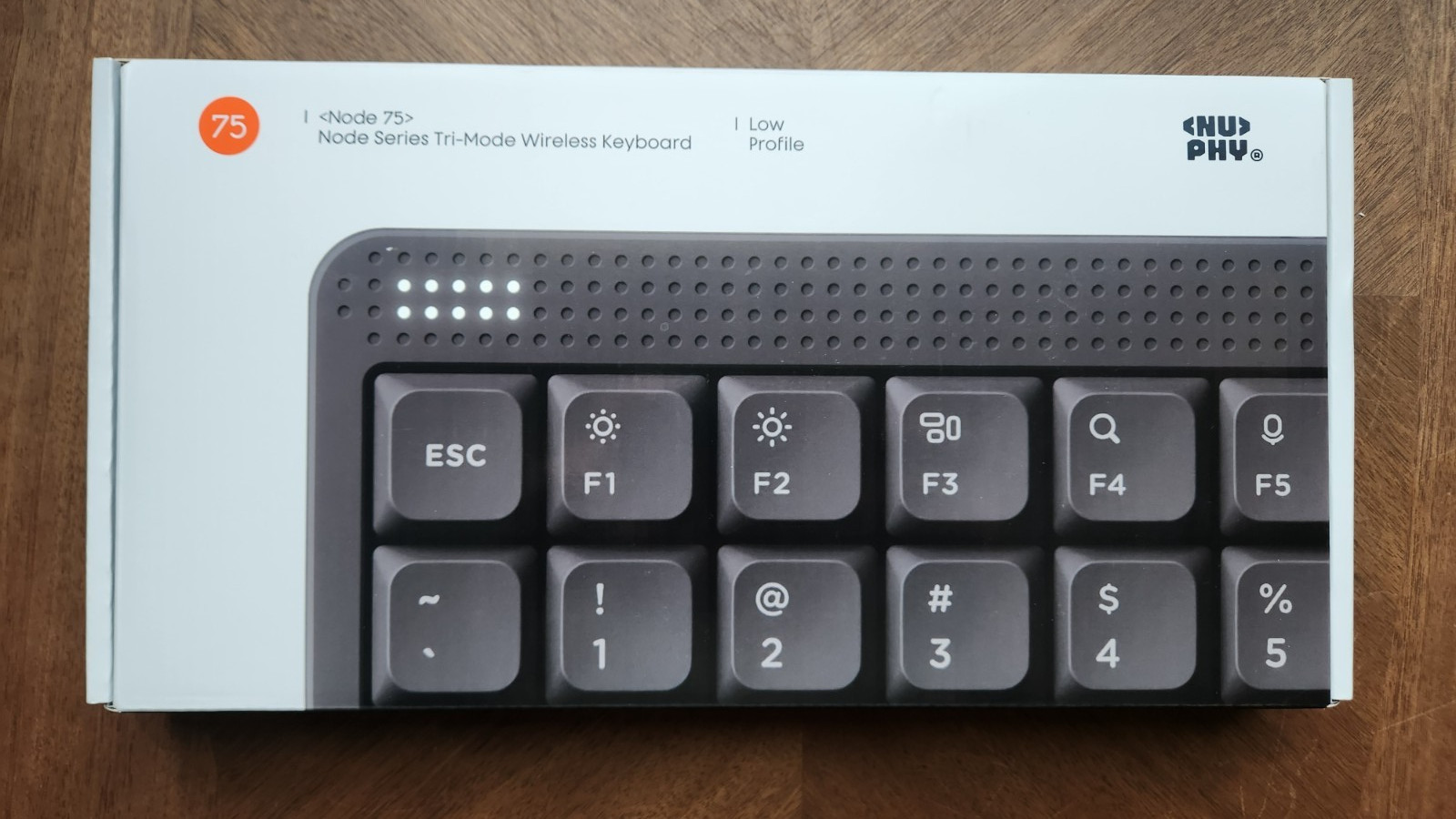 NuPhy Node 75 Low-Profile Ink Gray Blush Nano Switches Wireless Keyboard