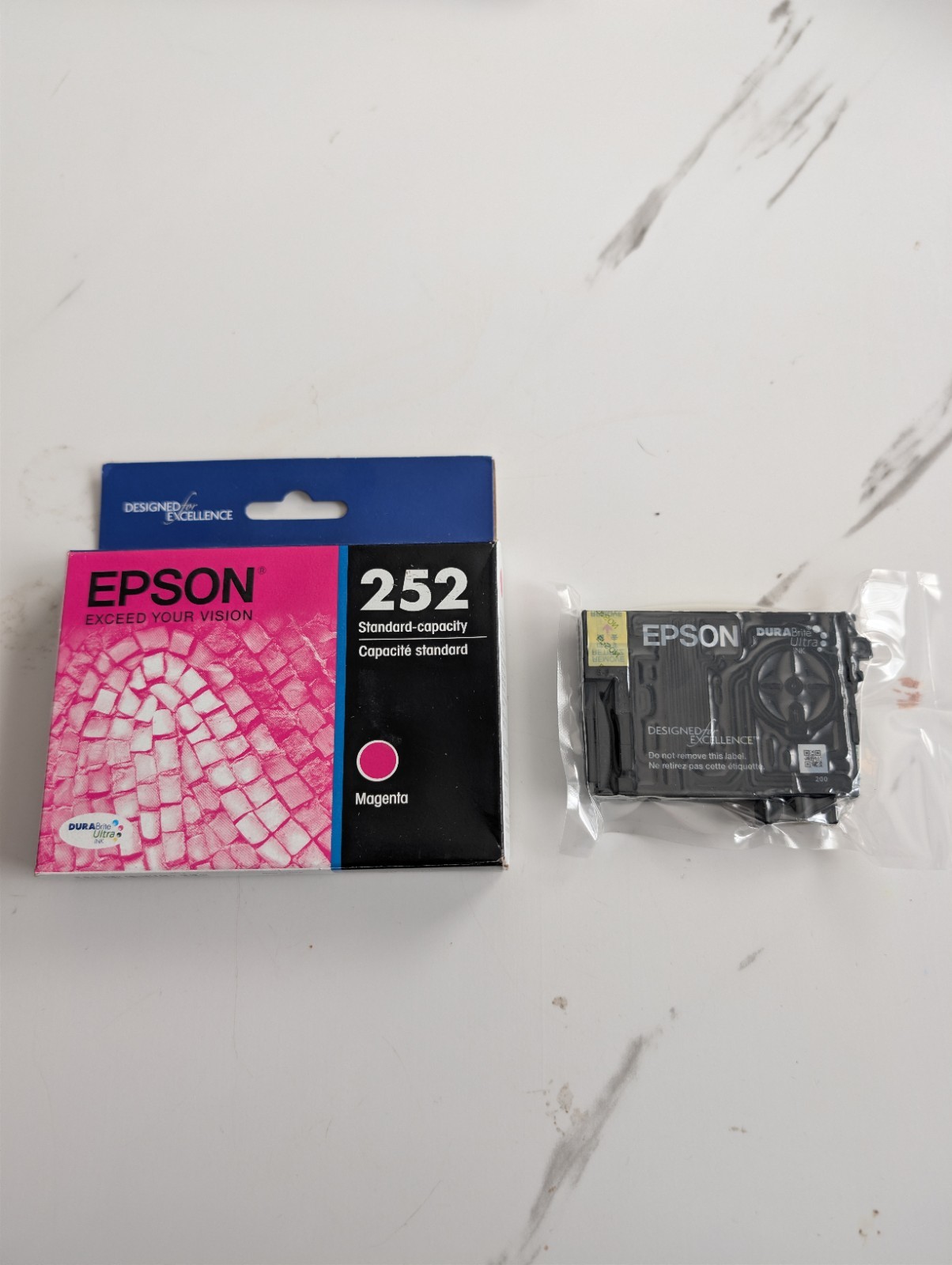 Epson DURABrite Ultra Magenta and Yellow Ink Cartridge Model T252320-S Lot of 2