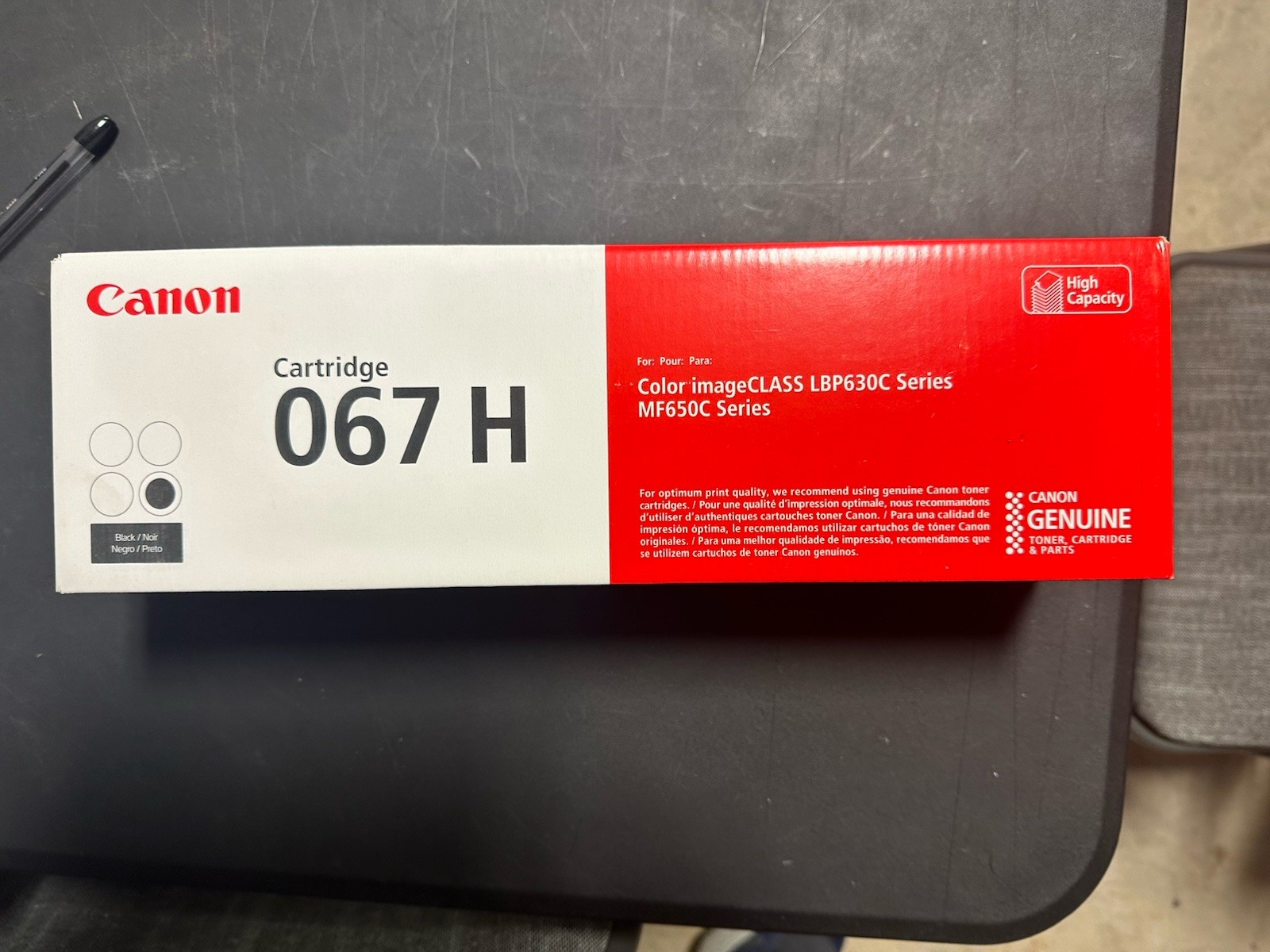 CANON Genuine 067H High Capacity Laser Printer Black Toner Cartridge - New