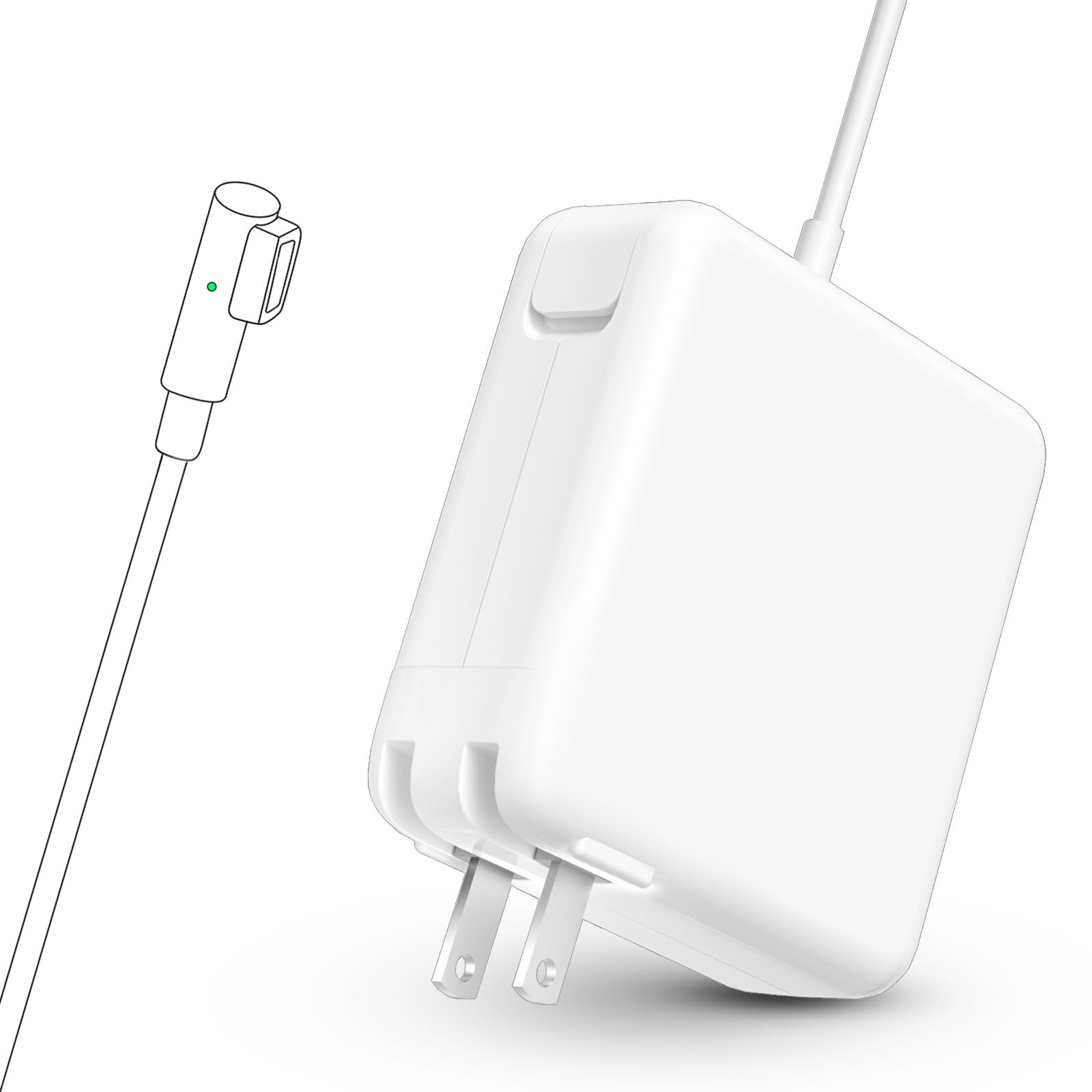 85W Magnetic L-Tip Power Adapter Charger for MacBook Pro (Pre-2012 Models)