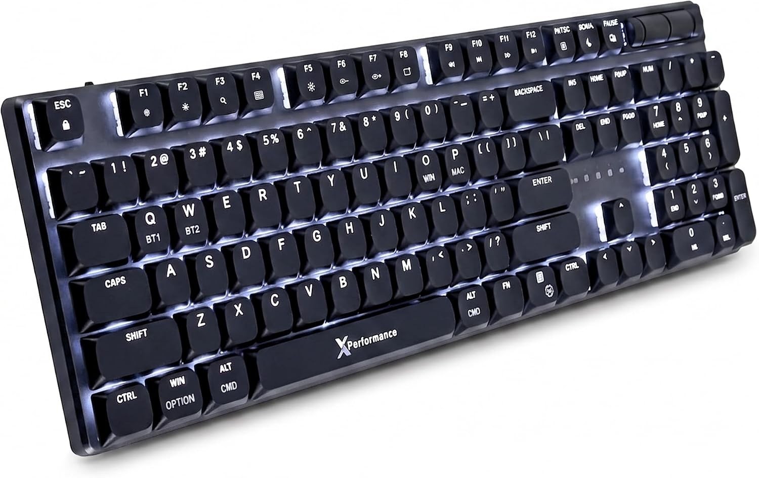 X9 Slim Mechanical Keyboard Wireless Low Profile Red Switches Tri Mode Full Size
