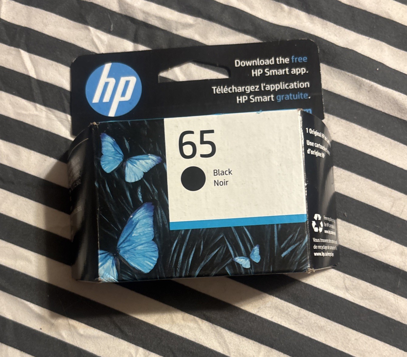 HP 65 Black Ink Cartridge N9K02AN Genuine EXP July 2023