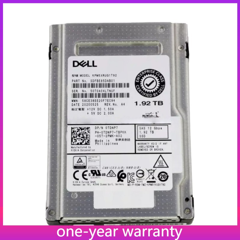 0TDNP7 DELL KPM5XRUG1T92 NEW Compatible For 1.92TB 2.5" SAS 12G RI SSD