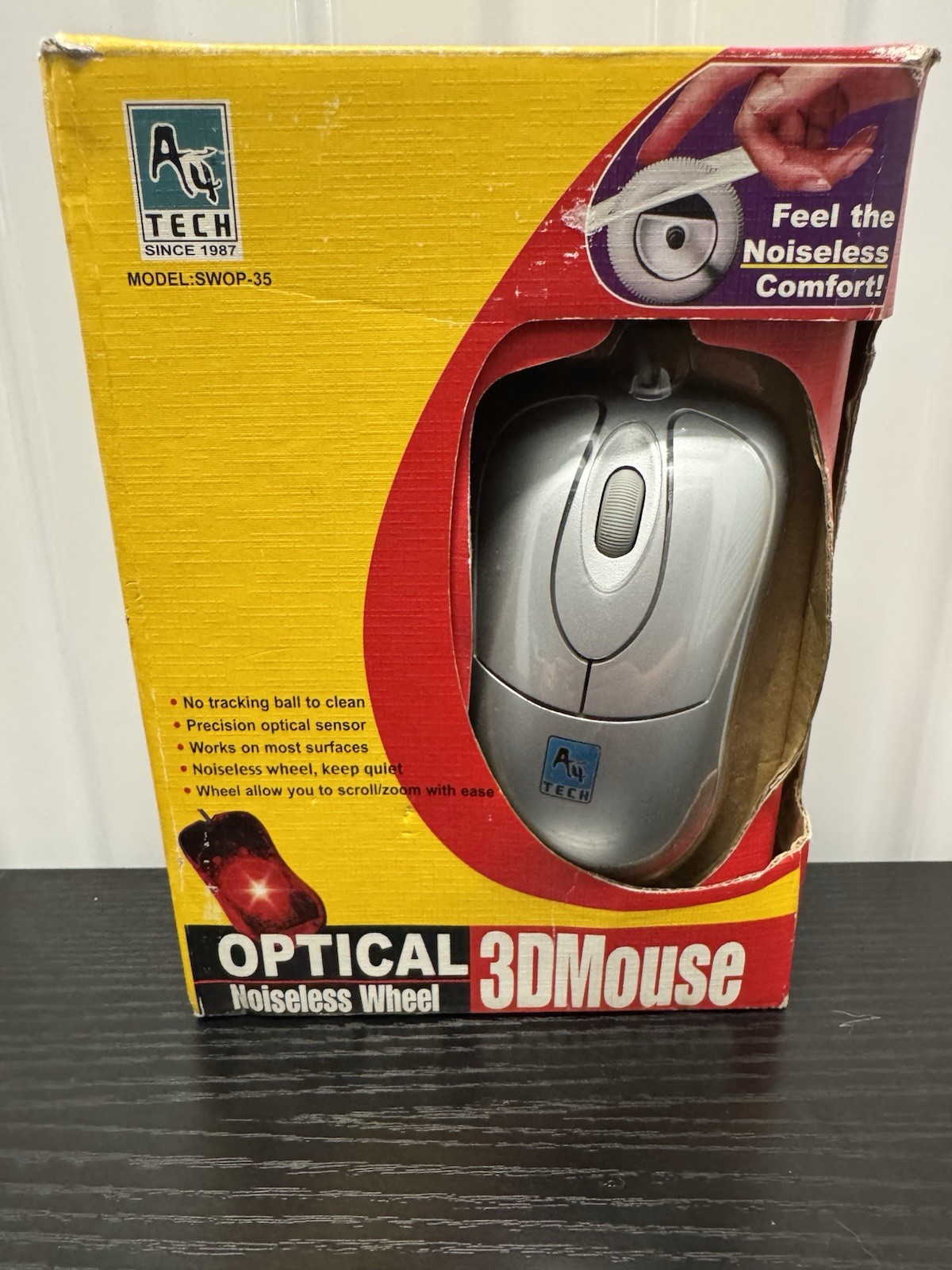 A4 Tech Mouse Model SWOP-35 Optical Noiseless Wheel New Open Box