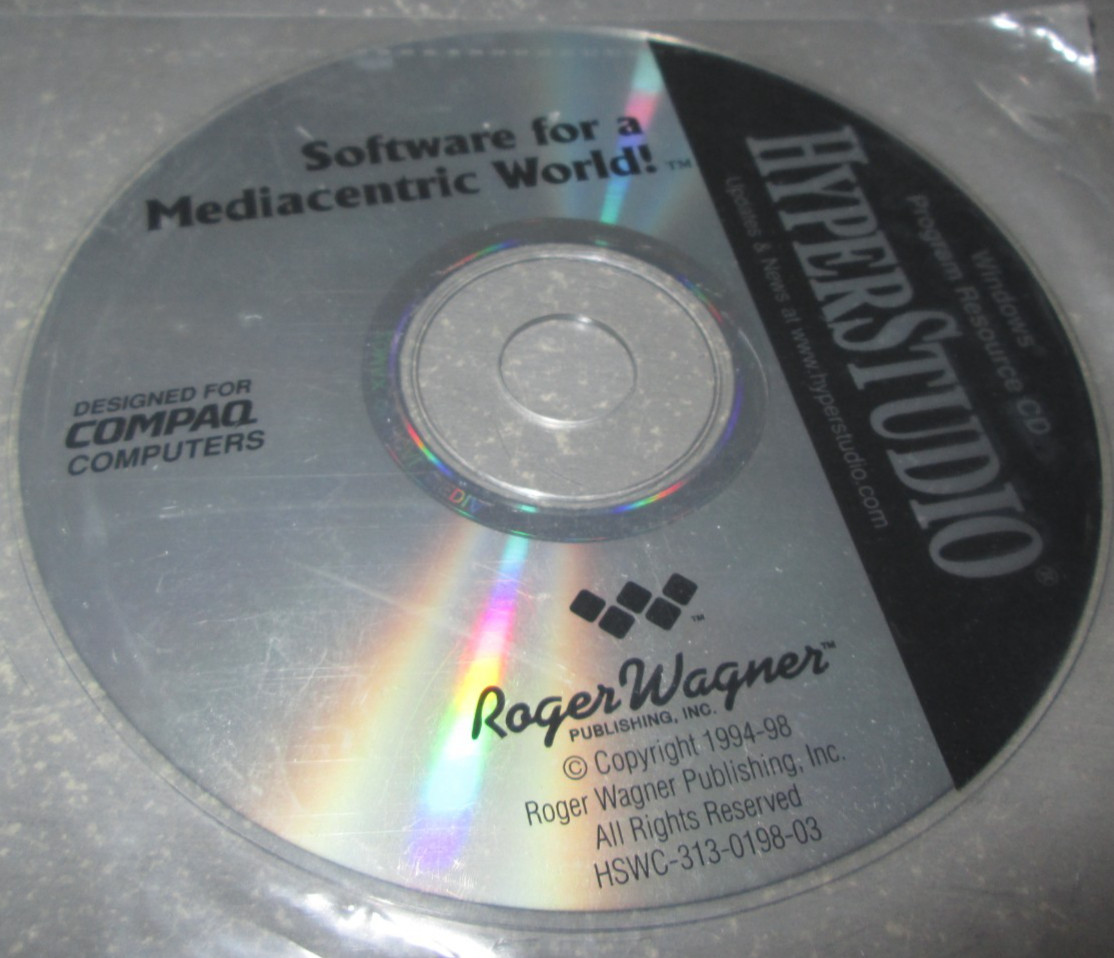 Mediacentric World HyperStudio Windows Resource Software CD Roger Wagner NEW