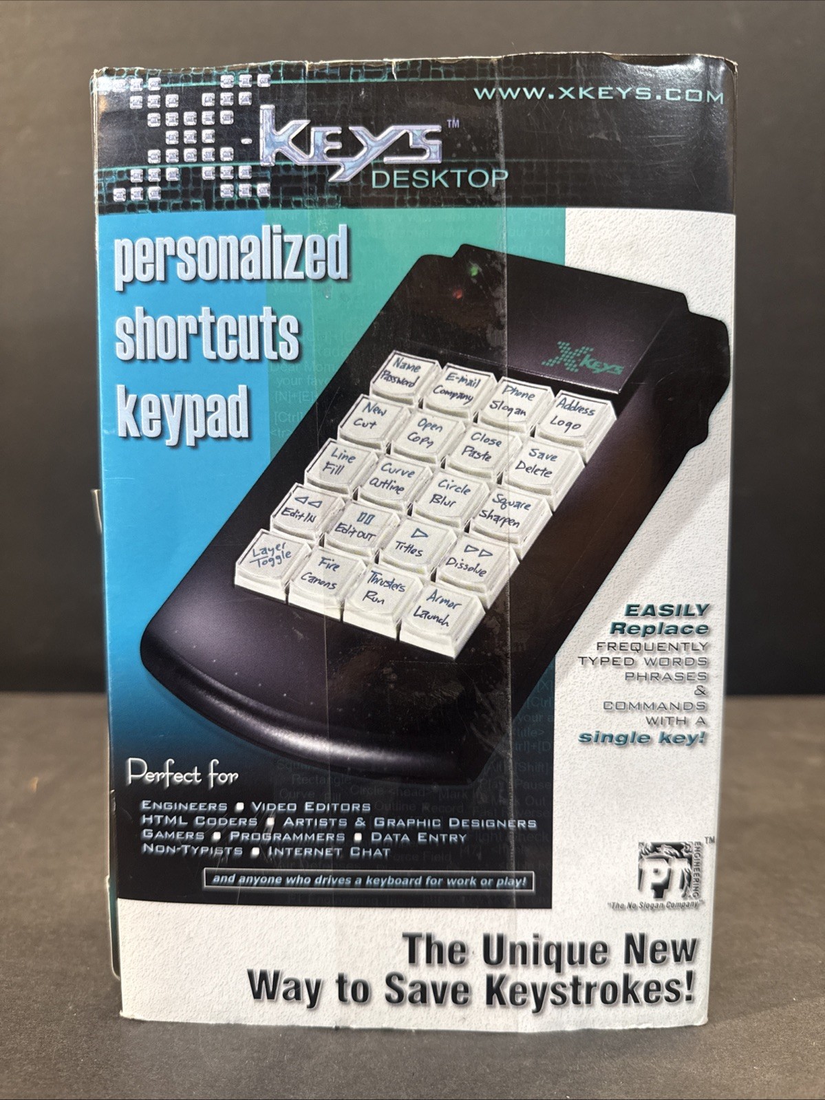 PI Engineering X-Keys Desktop USB 20 Keys Personalized Shortcuts Keypad XD-293 