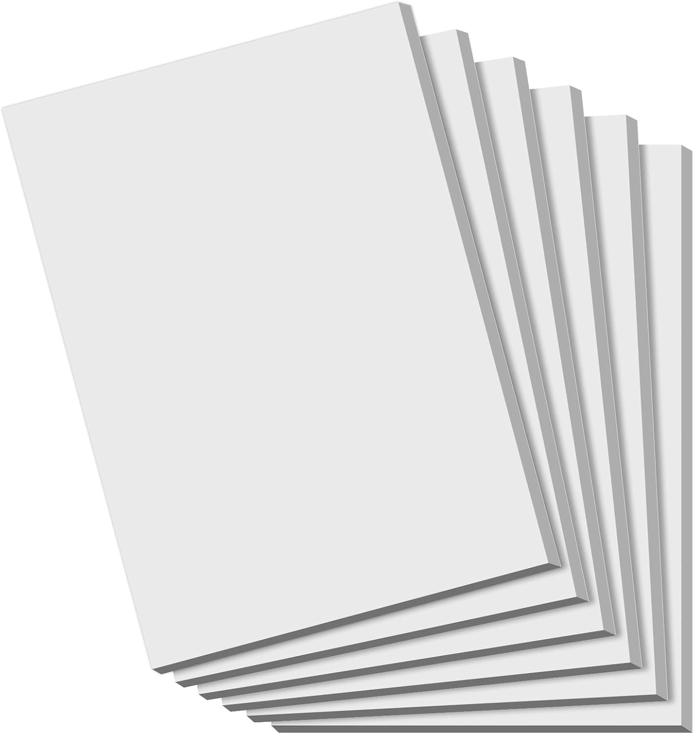 Notepads 4x6 - Blank Memo Pads - 50 Sheets per Notepad - In-6 Pack, White 