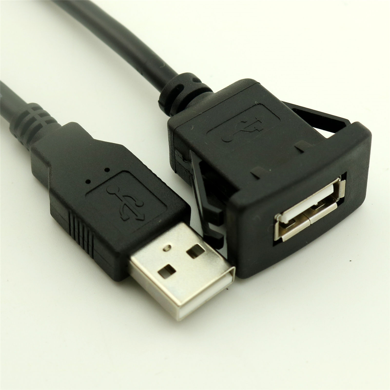 5pcs Car Flush Mount Socket USB 2.0 Waterproof Extension Lead Adapter Cable 6ft