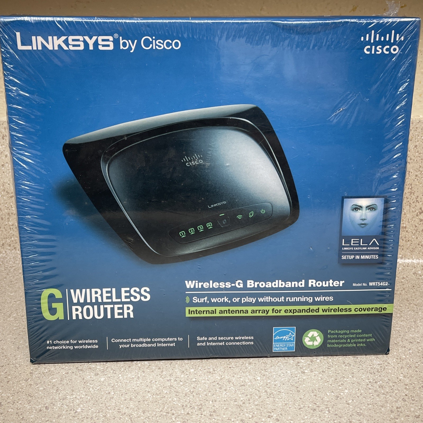 Linksys By Cisco Wireless G Broadband Router #WRT54G2 Wi-Fi Sealed