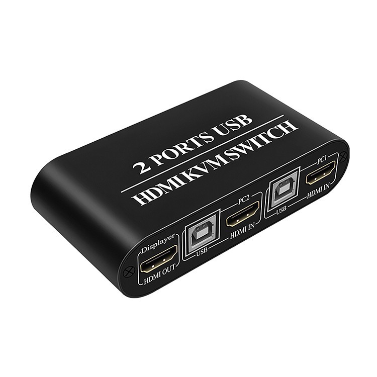 4K HDMI KVM Switch 2 In 1 Out HDMI-compatible/USB 2.0 KVM Switcher Box