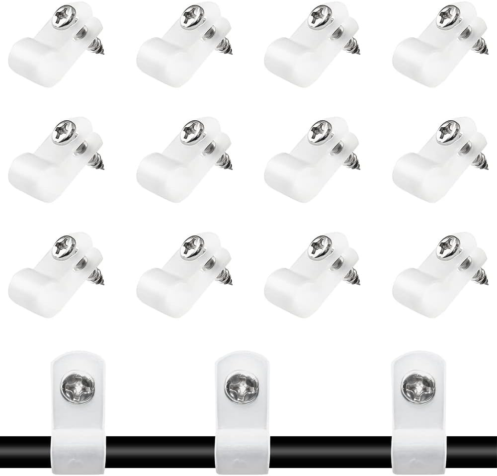 1/2 Inch R-Type Clip Clamp, 100 Pcs | Nylon P-Type Mounting Clips, Cable & Wire