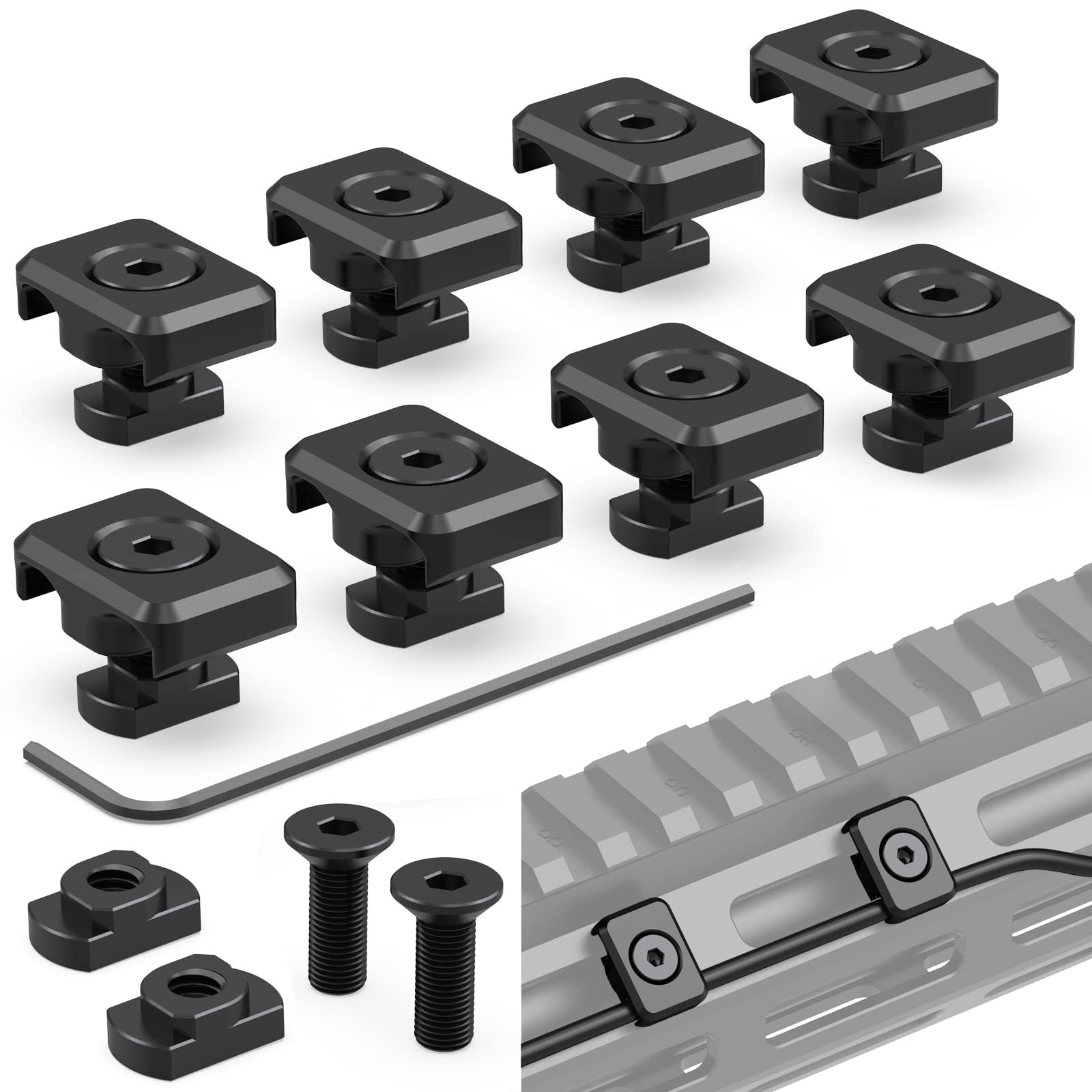 Guardtier CGM909 Pressure Switch Cable Guides Compatible with MLOK System, Fl...